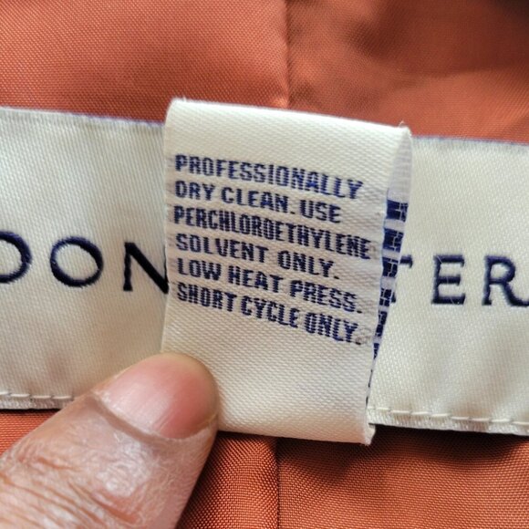 DON CASTER Woman’s Orange Colorblock Coat / Jacket (Size: Small) - Picture 5 of 16